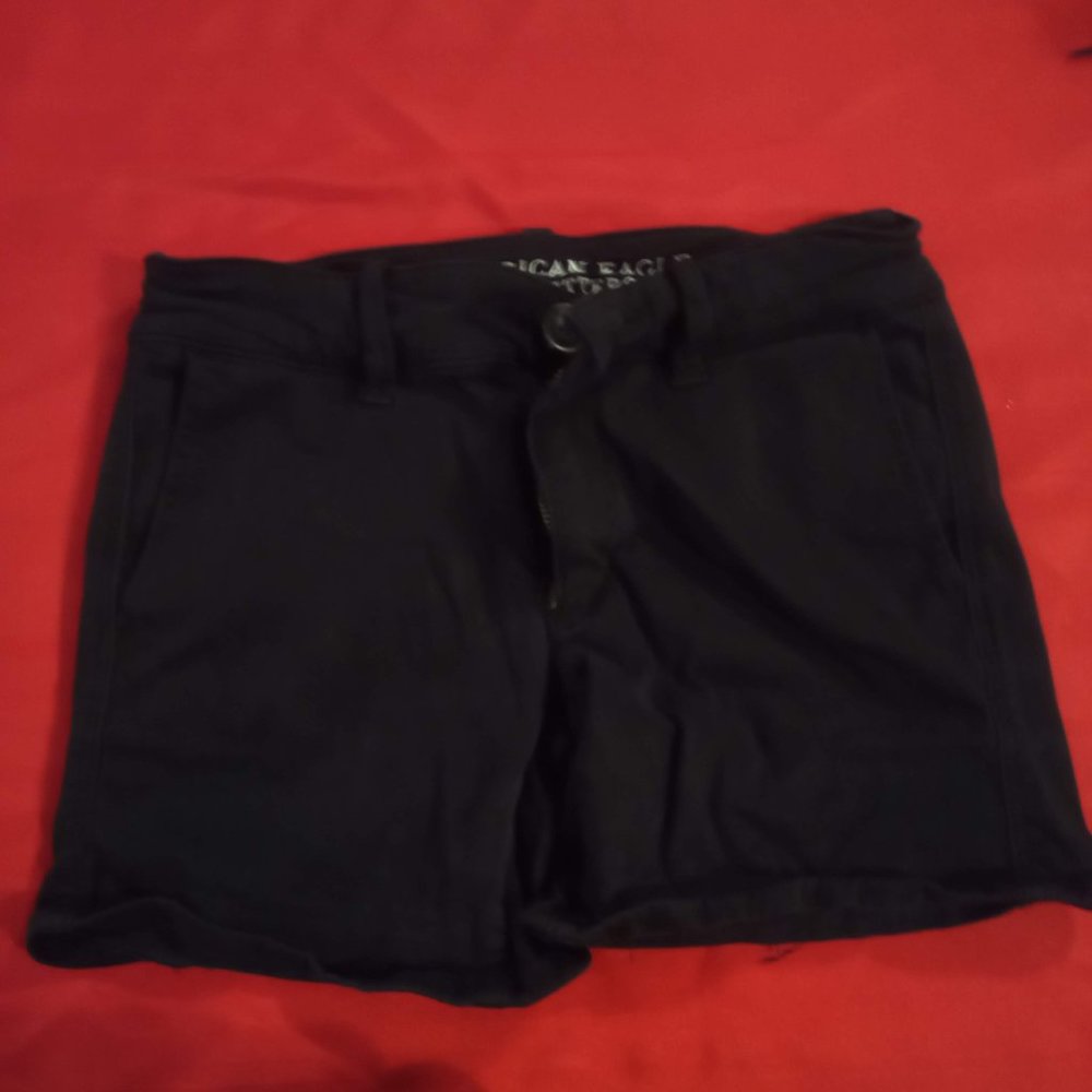 AE Black Midi Shorts